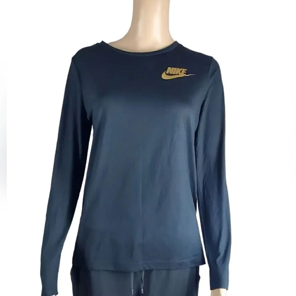 Nike Black & Gold Long Sleeve T-Shirt